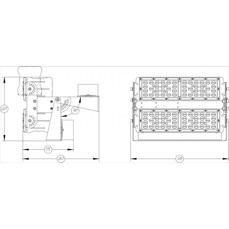 Светодиодный светильник FG 100 DALI 36LED 200W