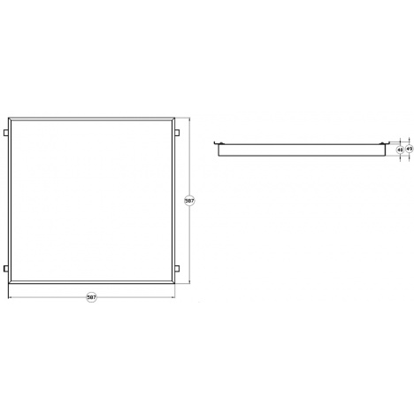 Светодиодный светильник FG 595 24LED 0,3A 32W (40) Грильято