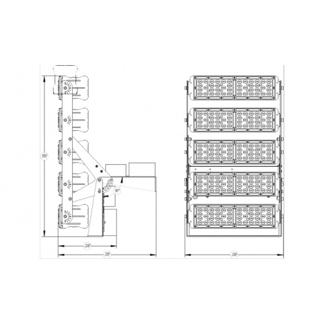 Светодиодный светильник FG 100 DALI 36LED 500W