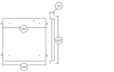 Светодиодный светильник FG 595 24LED 0,35A 37W IP54 Грильято